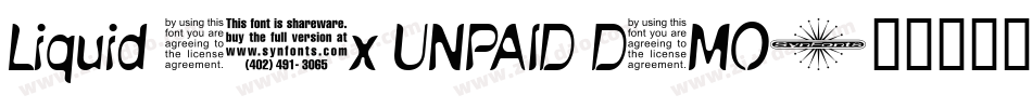 Liquid Sex UNPAID DEMO字体转换